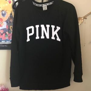 Pink distressed sweatshirt